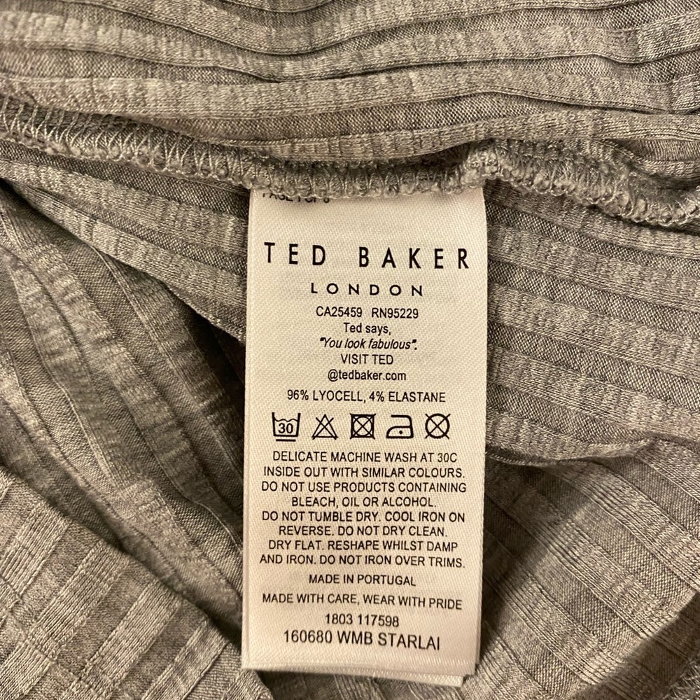 Ted Baker Gray Long Sleeve Top - Picture 3 of 5